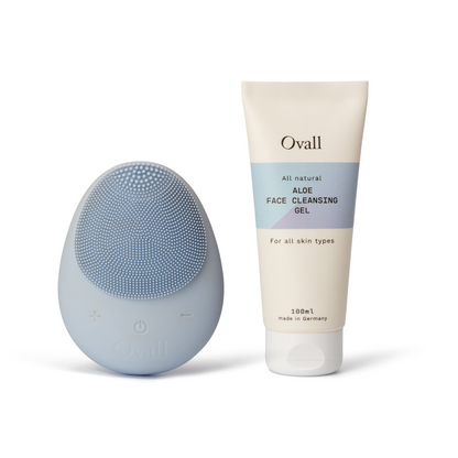 Ovall™ 2 Gesichtsreinigungsbürste Bundle - Blau - ovallskincare